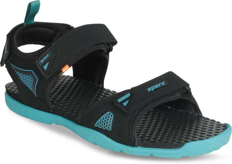 sparx black floater sandals