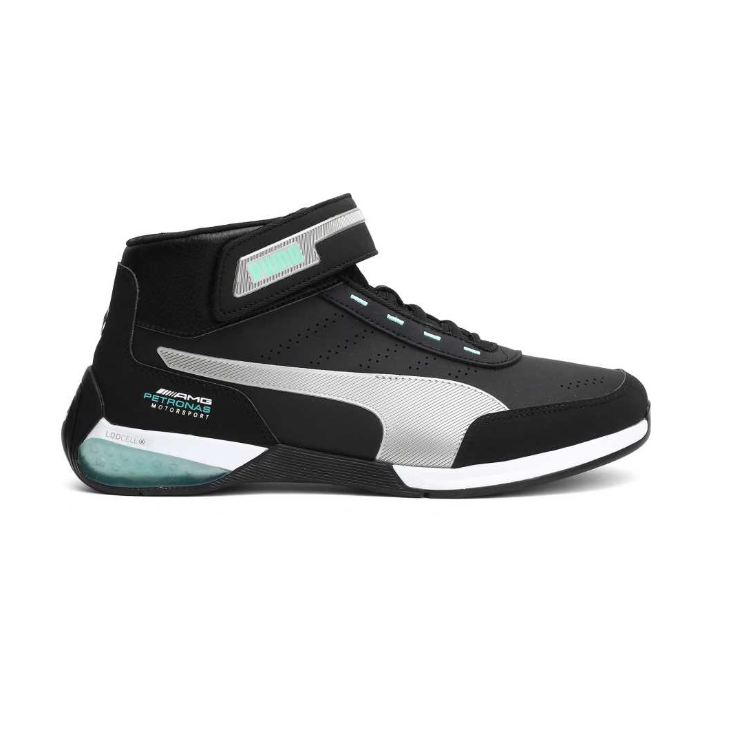 puma mercedes kart cat lqdcell mid top casual shoes black